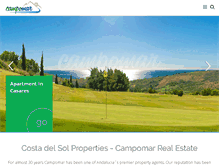 Tablet Screenshot of campomarspain.com